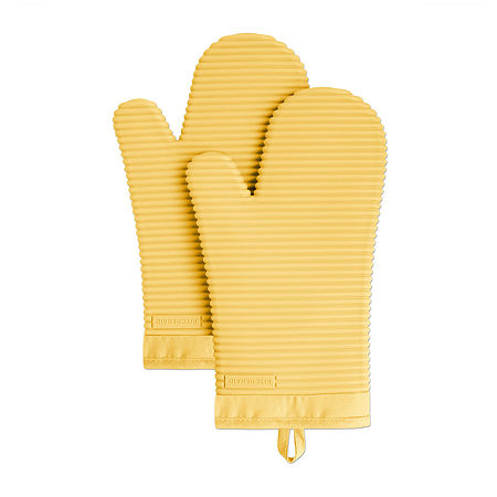 KitchenAid Ribbed Silicone 2-pc. Oven Mitt, One Size, Orange