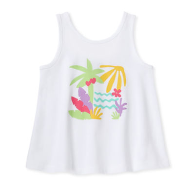 Okie Dokie Toddler & Little Girls Round Neck Tank Top