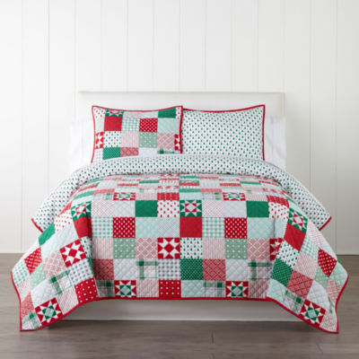 Martha Stewart Patchwork 3-pc. Reversible Quilt Set