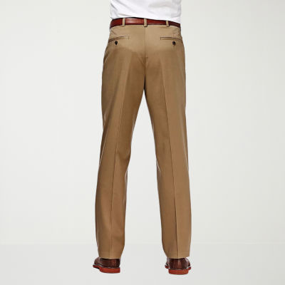 Haggar Premium No Iron Khaki Mens Classic Fit Flat Front Pant