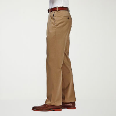 Haggar Premium No Iron Khaki Mens Classic Fit Flat Front Pant