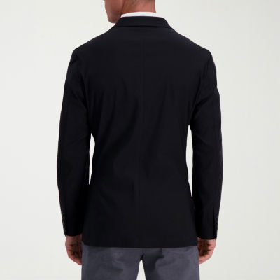 Haggar Smart Wash Tailored Highland Mens Stretch Fabric Modern Fit Blazer