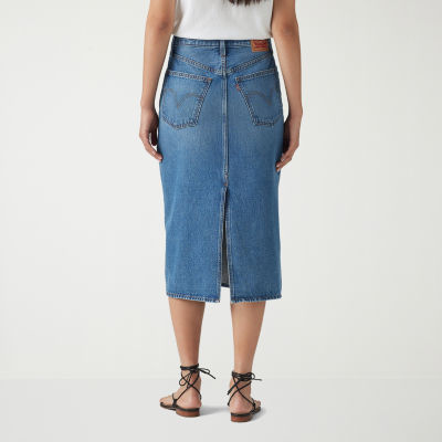 Levi's® Womens Mid Rise Long Denim Skirt