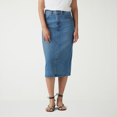 Levi's® Womens Mid Rise Long Denim Skirt