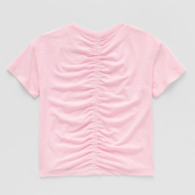 Okie Dokie Active Toddler & Little Girls Round Neck Short Sleeve Relaxed Fit Graphic T-Shirt