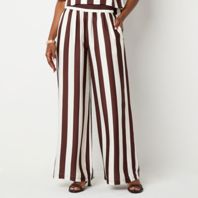 Worthington Womens Wide Leg Pull-On Pant