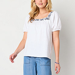 Square Neck White Tops for Women - JCPenney Square Neck White Tops for Women - JCPenney