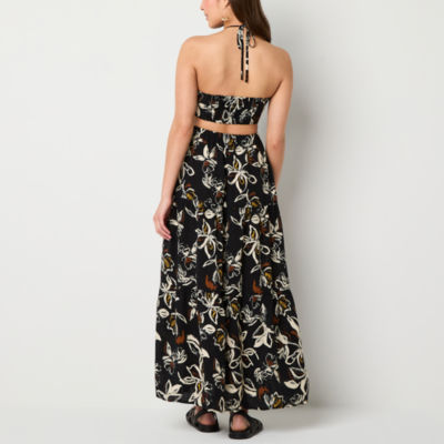 a.n.a Cutout Womens Sleeveless Floral Maxi Dress
