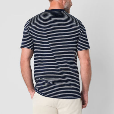 St. John's Bay Mens Short Sleeve Classic Fit Henley Shirt