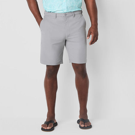 St. John's Bay Performance 10" & 11" Mens Big and Tall Moisture Wicking Chino Short, 52 Regular, Gray