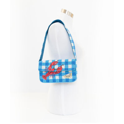 SOL and MER Beaded Lobster Shoulder Bag