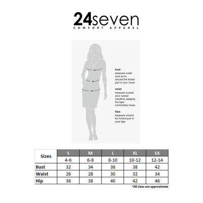 24seven Comfort Apparel Womens Short Sleeve Abstract Wrap Dress
