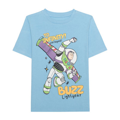 Disney Collection Boys Round Neck Short Sleeve Buzz Lightyear Toy Story Woody T-Shirt