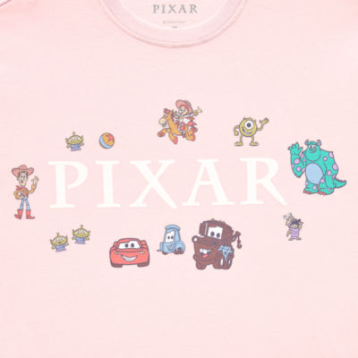 Pixar Boyfriend Tee Womens Crew Neck Short Sleeve Regular Fit Graphic T-Shirt