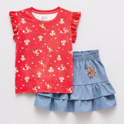 Disney Collection Little & Big Kid Girls 2-pc. Jessie Toy Story Skirt Set