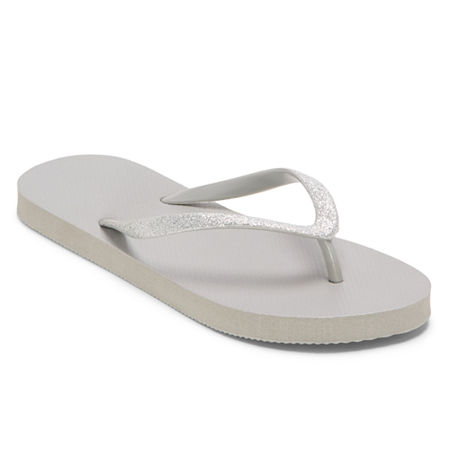 Mixit Womens Print Flip-flops In Gray