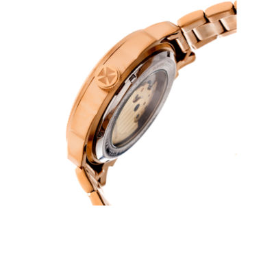 Heritor Helmsley Mens Automatic Rose Goldtone Stainless Steel Bracelet Watch Herhr5004