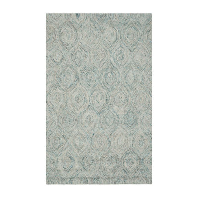 Safavieh Ikat Collection Cheshunt Geometric Square Area Rug, Color: Ivory  Sea Blue - JCPenney