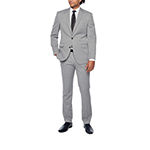 JF J Ferrar Light Gray Texture Super Slim Fit Stretch Suit Separates