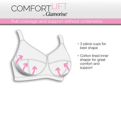 Comfort Lift Rose Lace Wireless Support Bra 1104 - White