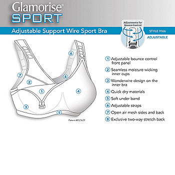 Glamorise Wonderwire® Double-Layer Custom Control High Support Seamless  Underwire Sports Bra-9166