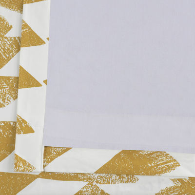 Exclusive Fabrics & Furnishing Triadl Printed Cotton Energy Saving Light-Filtering Rod Pocket Back Tab Single Curtain Panel