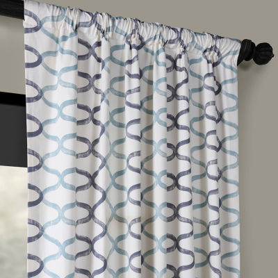 Exclusive Fabrics & Furnishing Illusions 100% Cotton Rod Pocket Back Tab Energy Saving Light-Filtering Single Curtain Panel