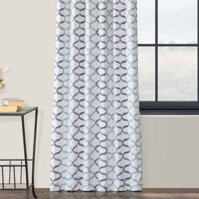 Exclusive Fabrics & Furnishing Illusions 100% Cotton Rod Pocket Back Tab Energy Saving Light-Filtering Single Curtain Panel