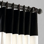 Exclusive Fabrics & Furnishing Horizontal Stripe 100% Cotton Energy Saving Light-Filtering Rod Pocket Back Tab Single Curtain Panel