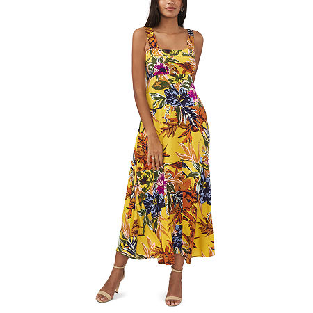  MSK Sleeveless Floral Maxi Dress