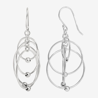 Womens Sterling Silver Earring Set