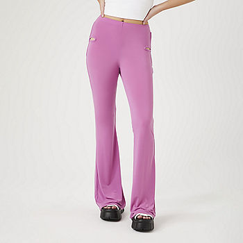 Forever 21-Juniors Womens High Rise Flare Pull-On Pants, Color: Jacaranda -  JCPenney