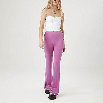 Forever 21-Juniors Active Womens High Rise Flare Active Pull-On Pants