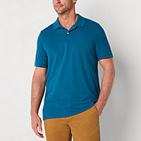 St. Johns Bay Premium Stretch Mens Short Sleeve Polo Shirt