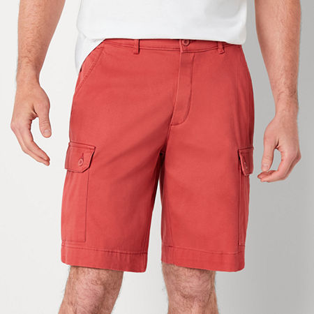 St. John's Bay 10" Mens Stretch Fabric Cargo Short, 40, Red