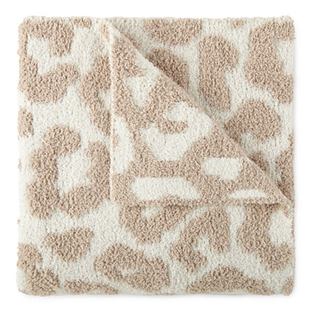 Distant Lands Cozy Knit Throw, One Size, Beige