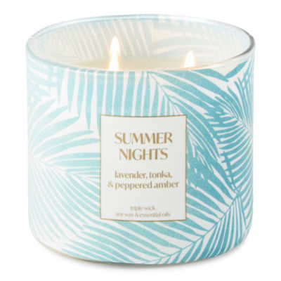 Distant Lands 14 Oz 3 Wick Summer Nights Scented Jar Candle, Color