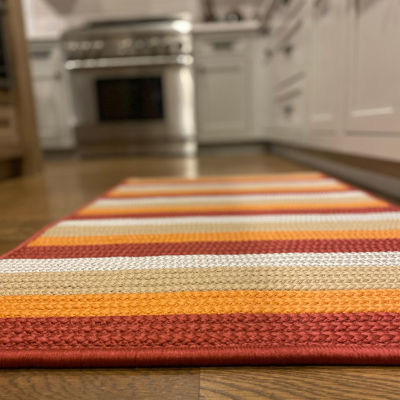 Colonial Mills Norwood Braided Stripe Reversible Indoor Outdoor Rectangular Acccent Rug