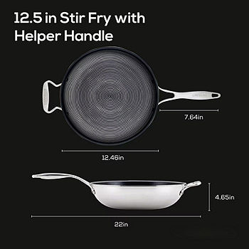 Circulon 12.5 inch SteelShield C-Series Tri-Ply Clad Nonstick Frying Pan, Silver