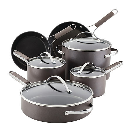 Ayesha Curry Hard Anodized Collection 10-pc. Cookware Set, One Size, Black