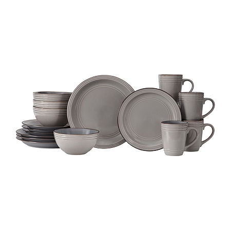 Baum Allure 16-pc. Stoneware Dinnerware Set, One Size, Gray