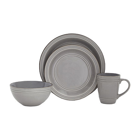 Baum Allure 16-pc. Stoneware Dinnerware Set, One Size, Gray