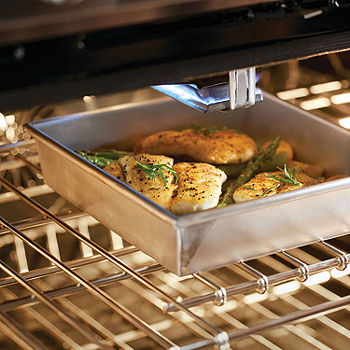 Square Cake Pan, 9 Inch Stainless Steel Square Baking Roasting Pan for Cake  Brow