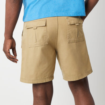 St. John's Bay Hiking Mens 7" Mid Rise Stretch Fabric Cargo Short