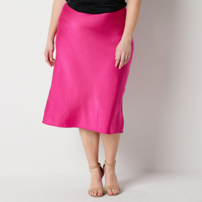 Worthington Womens Mid Rise Midi ALine SkirtPlus JCPenney