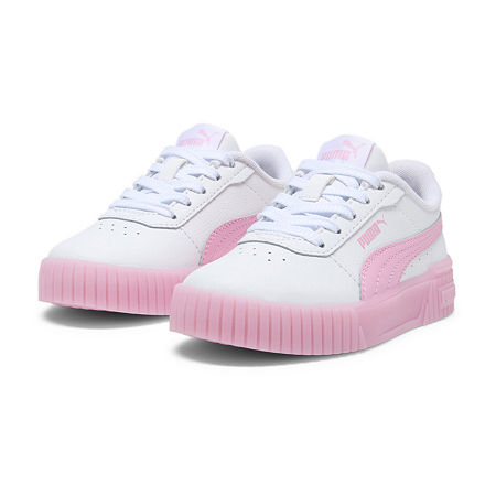 PUMA Girls Carina 2 Sneakers, 3 Medium, White
