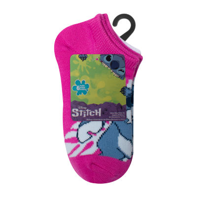 Little & Big Girls 6 Pair Stitch No Show Socks