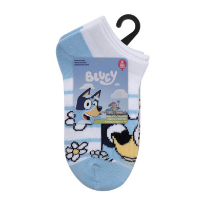 Toddler Girls 6 Pair Bluey Quarter Ankle Socks