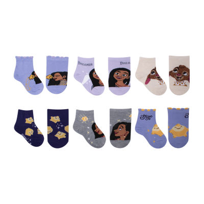6 Pair Wish Quarter Ankle Socks Girls