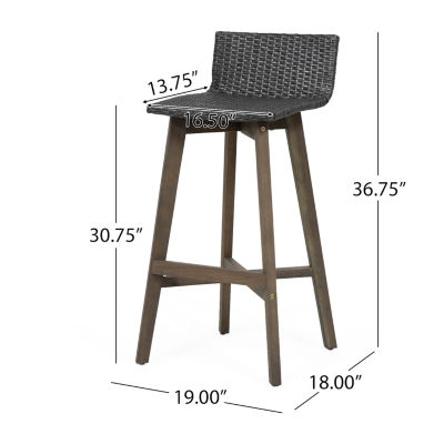 La Brea 2-pc. Patio Bar Stool